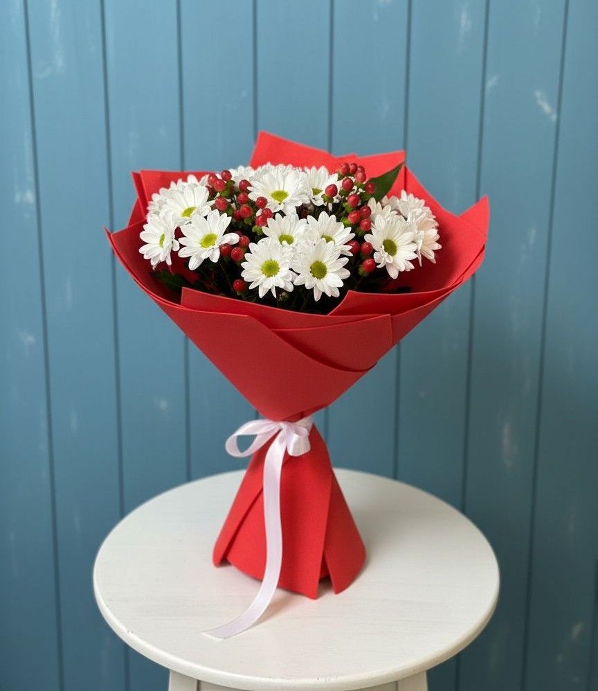 Букет цветов из: Хризантемы в Косихе