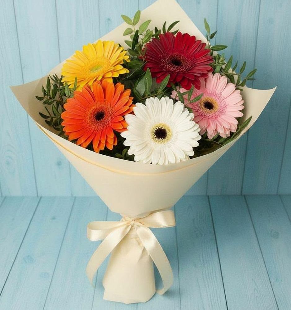 Букет цветов из: Герберы в Косихе
