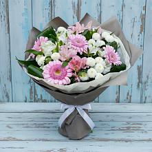 Букет цветов из:  Герберы, Альстромерии и Хризантемы #REPLACE_PRED# Косихе