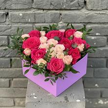 Цветочная композиция из Розы в коробке в Косихе
