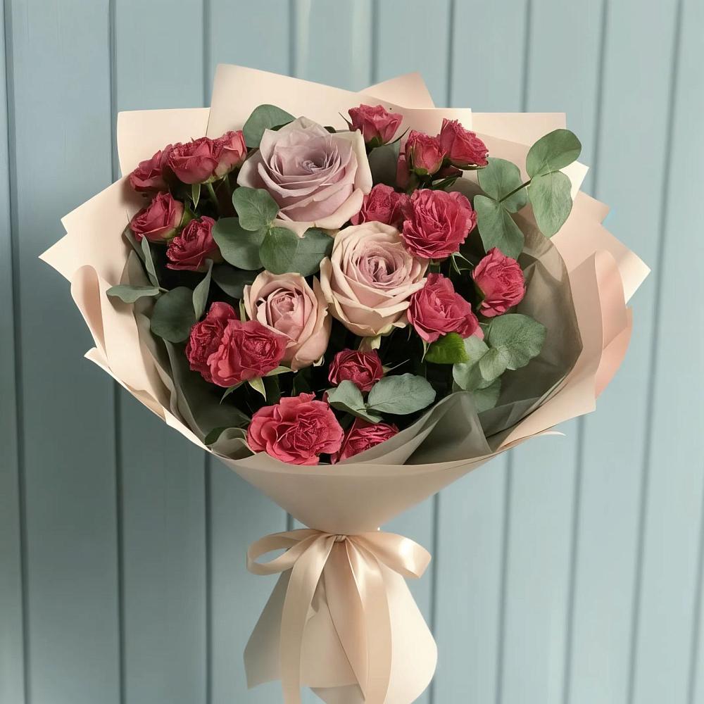 Букет цветов из: Гвоздики и Розы в Косихе