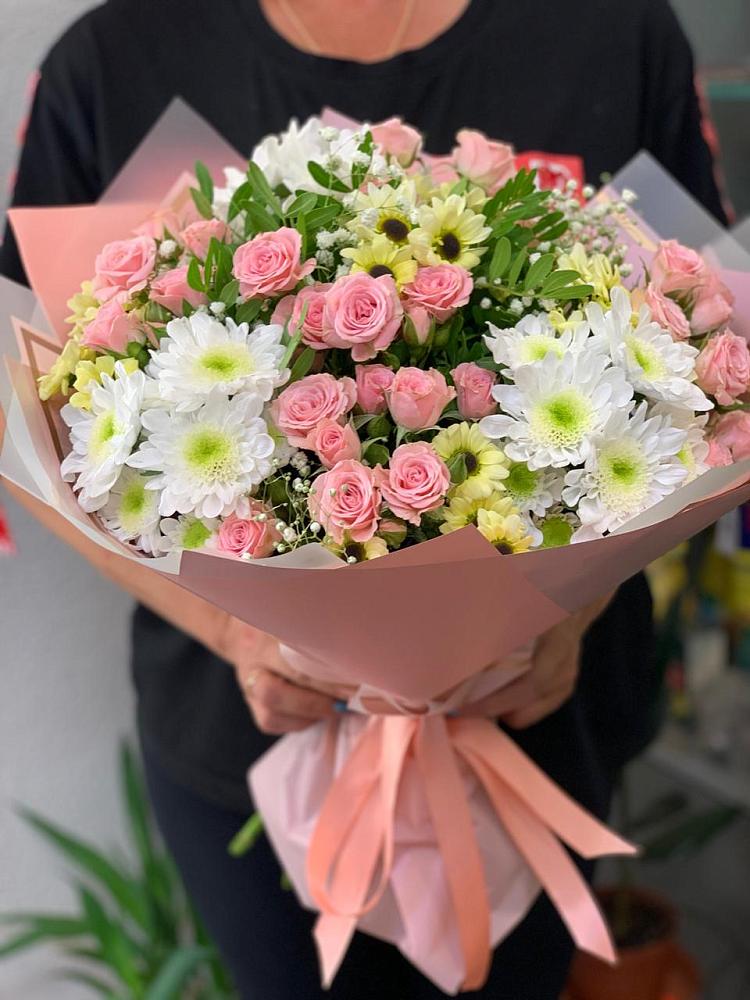 Букет цветов из: Розы и Хризантемы в Косихе