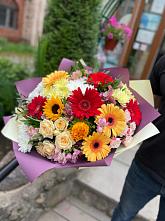 Букет цветов из:  Герберы, Ромашки, Хризантемы, Розы и Подсолнухи #REPLACE_PRED# Косихе