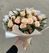 Букет Кремовые розы Латте в Косихе