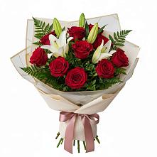 Букет цветов из:  Лилии и Розы в Косихе