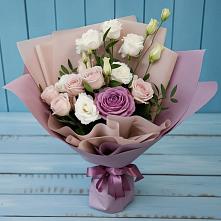 Букет цветов из:  Розы и Лизиантусы #REPLACE_PRED# Косихе