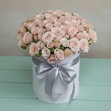 Цветочная композиция из Розы в шляпной коробке в Косихе