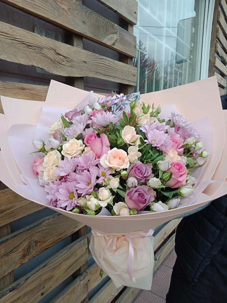 Букет цветов из: Розы и Хризантемы в Косихе