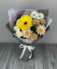 Букет цветов из:  Розы, Герберы и Хризантемы #REPLACE_PRED# Косихе