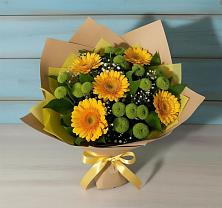 Букет цветов из:  Герберы и Хризантемы в Косихе