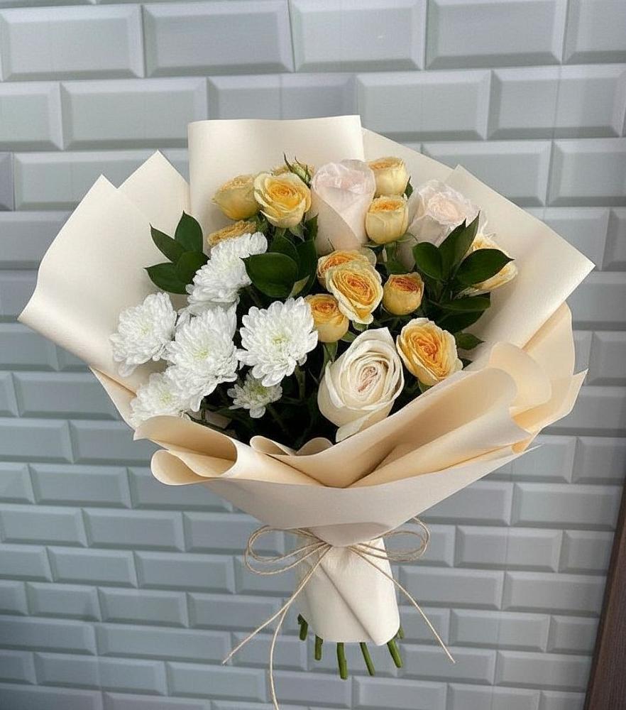 Букет цветов из: Розы и Хризантемы в Косихе