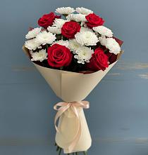 Букет цветов из:  Розы и Хризантемы в Косихе
