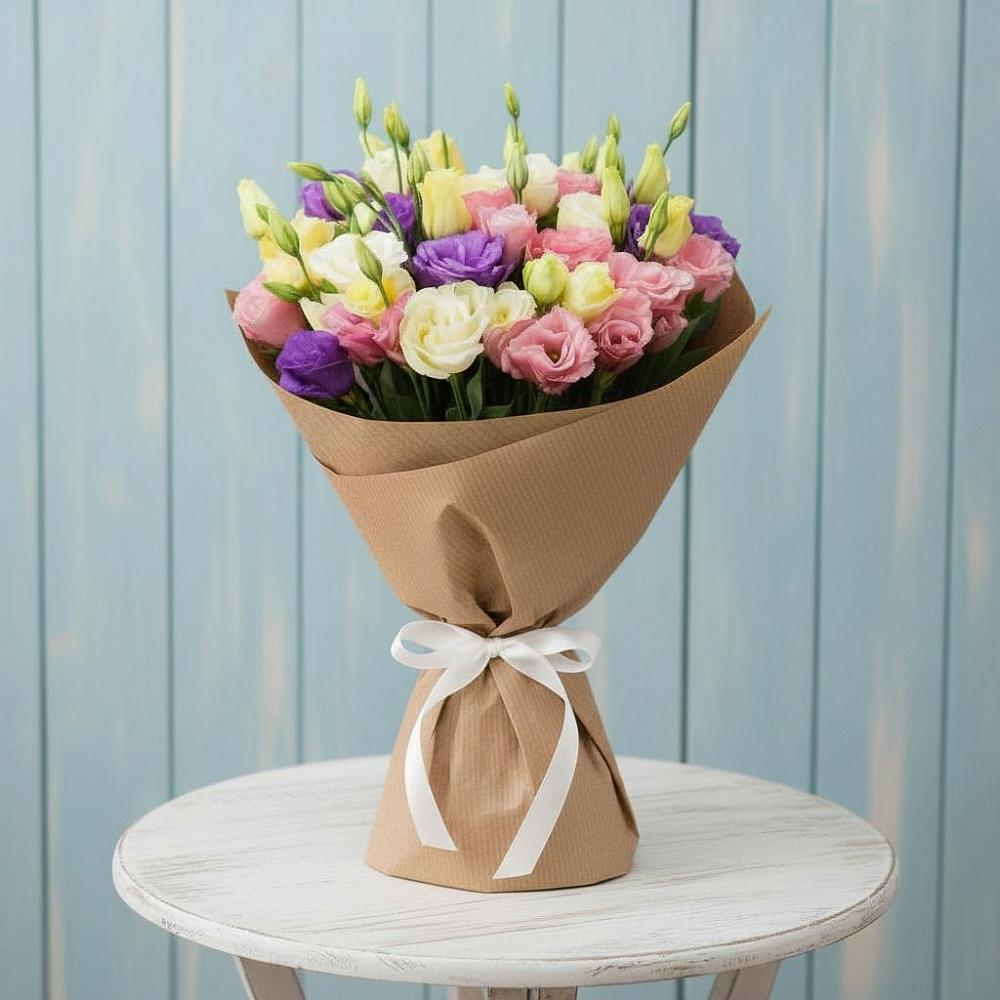 Букет цветов из: Лизиантусы в Косихе