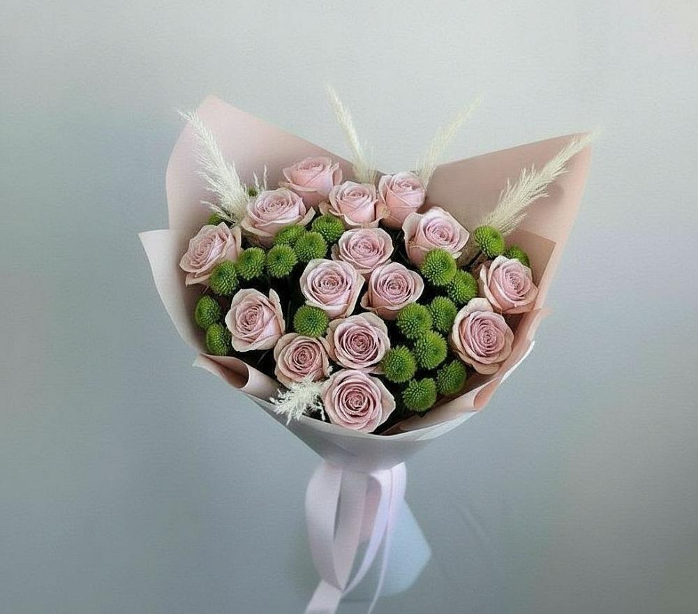 Букет цветов из: Розы и Хризантемы в Косихе