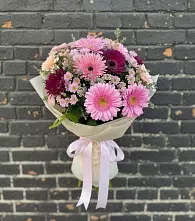 Букет цветов из:  Герберы и Хризантемы в Косихе