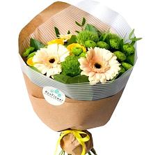 Букет цветов из:  Герберы, Розы и Хризантемы в Косихе