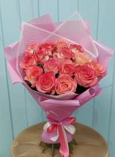 Букет 15 Розовых роз Равель в Косихе