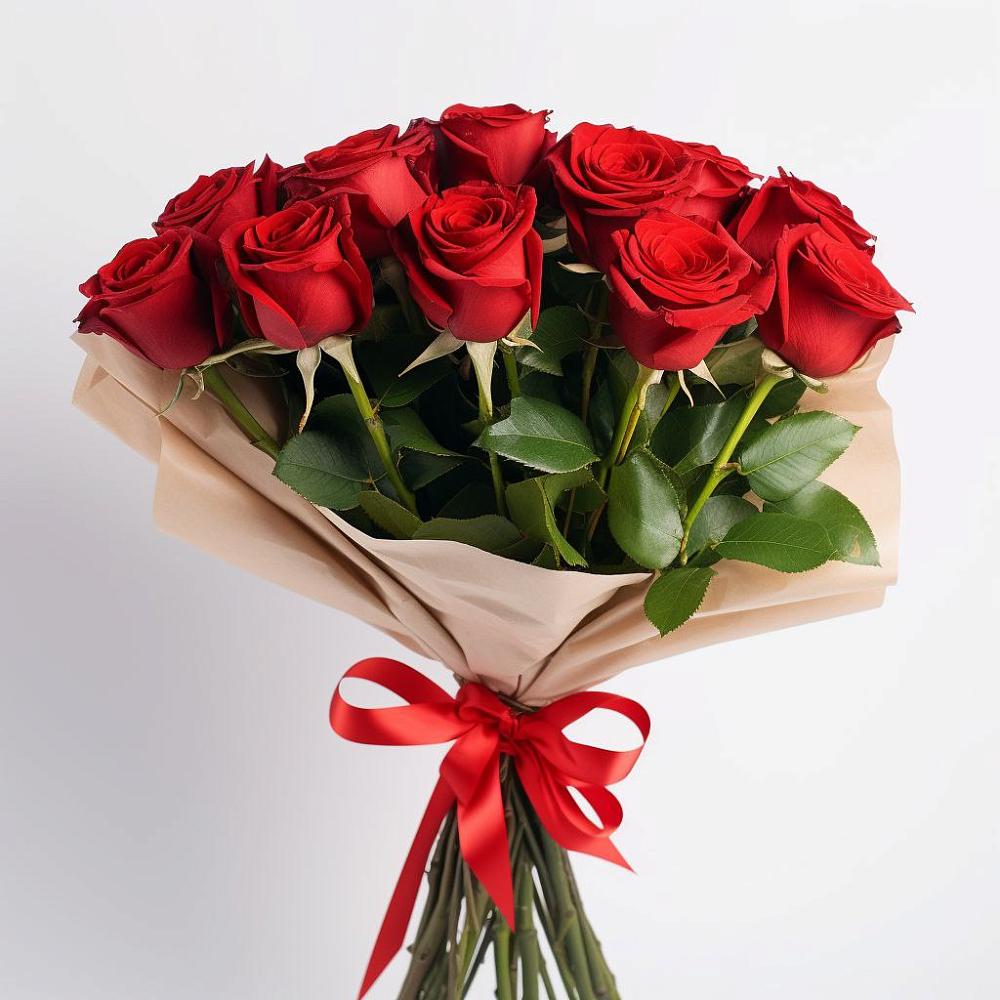 Букет 11 Красных роз Эдлесс Лав в Косихе